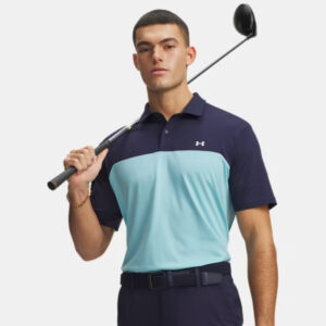 Under Armour T2G Colour Block Polo - BLUE HAZE/MIDNIGHT NAVY